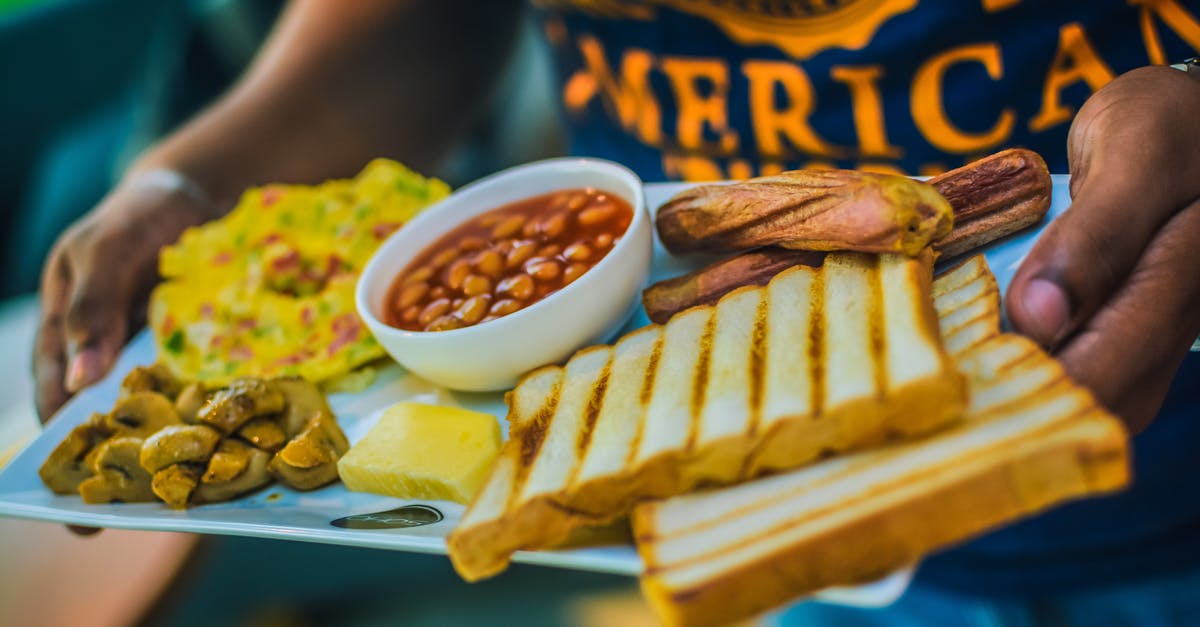 Butter alternative for making breads - Person Carrying English Breakfast on White Tray