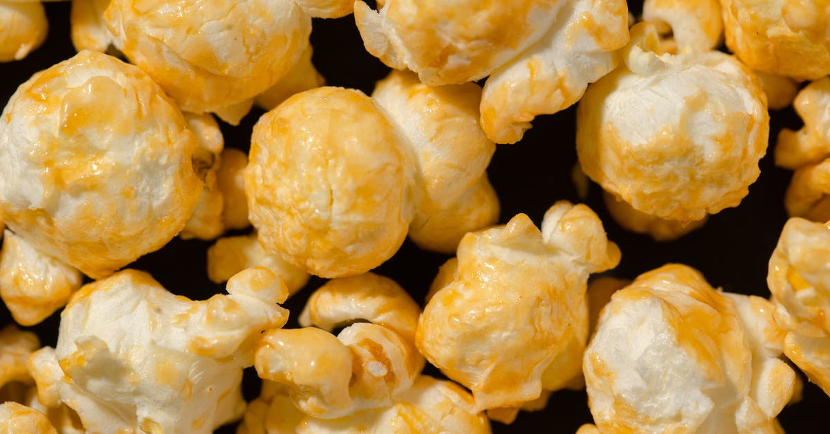 Butter and Butter Flavored Shortening - Popcorns in Close-up Shot