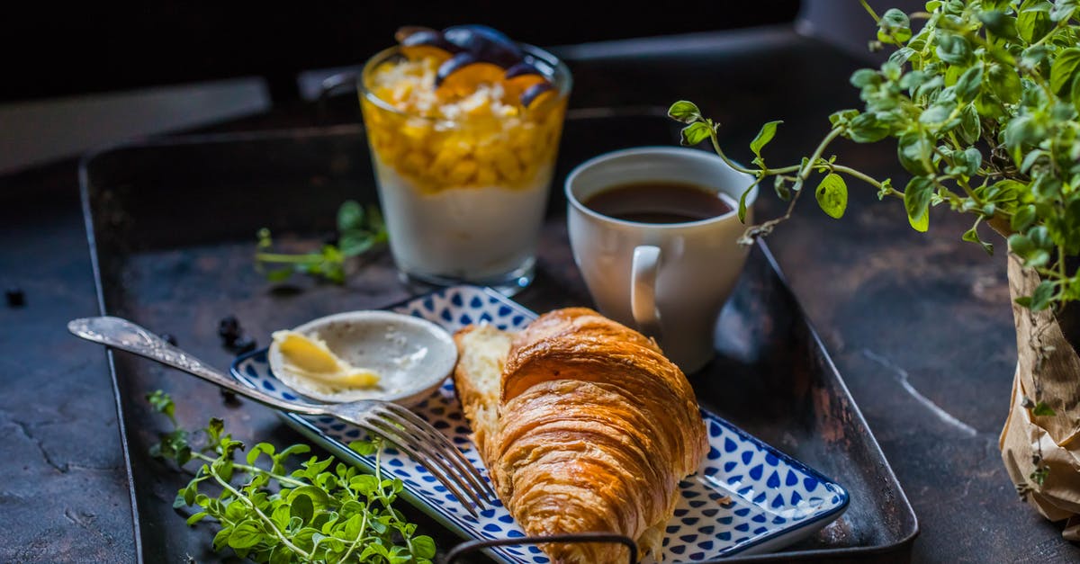 Butter in coffee - Croissant With Butter