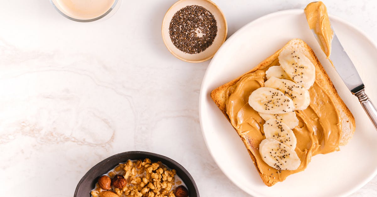 Butter vs oil in Banana bread and Zucchini bread -  Bread with Peanut Butter and Sliced Banana 