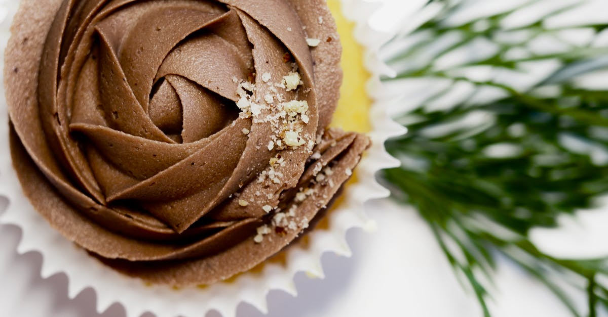 Cake in homemade chocolates - Cupcake With Chocolate Icing