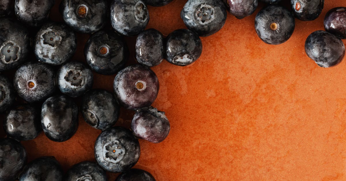 Cake not rising - too many wet ingredients? - Heap of blueberries on table