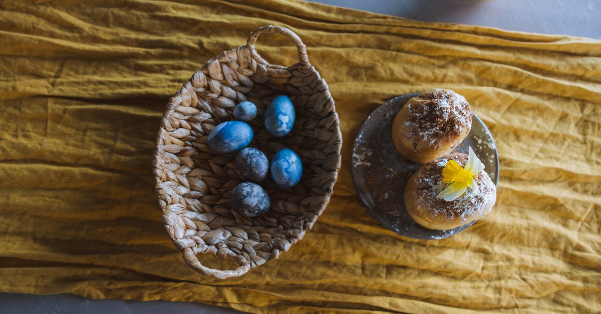 cake smells bad of egg, is dense and rubbery - Blue Eggs in a Basket and Easter Cake