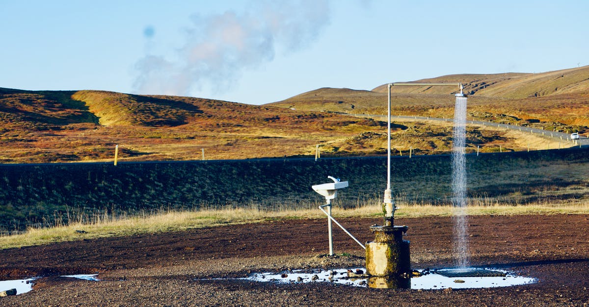 Camping with tofu - Outdoor Shower in Iceland