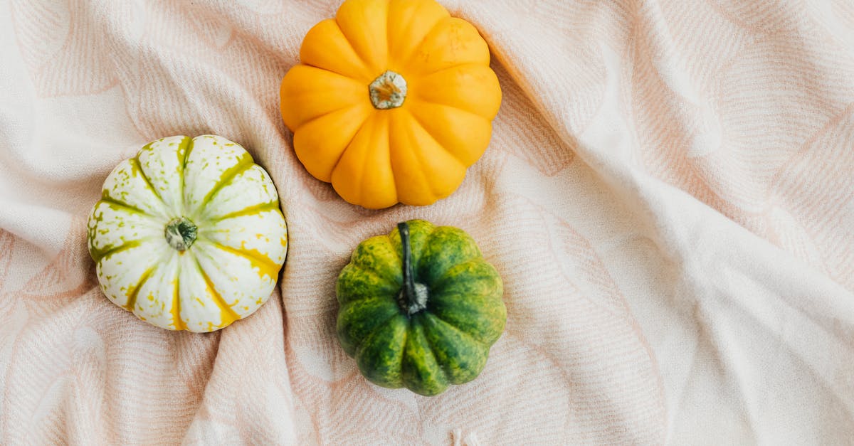 Can anyone tell me what kind of squash this is? - Colorful Fruits on Beige Fabr