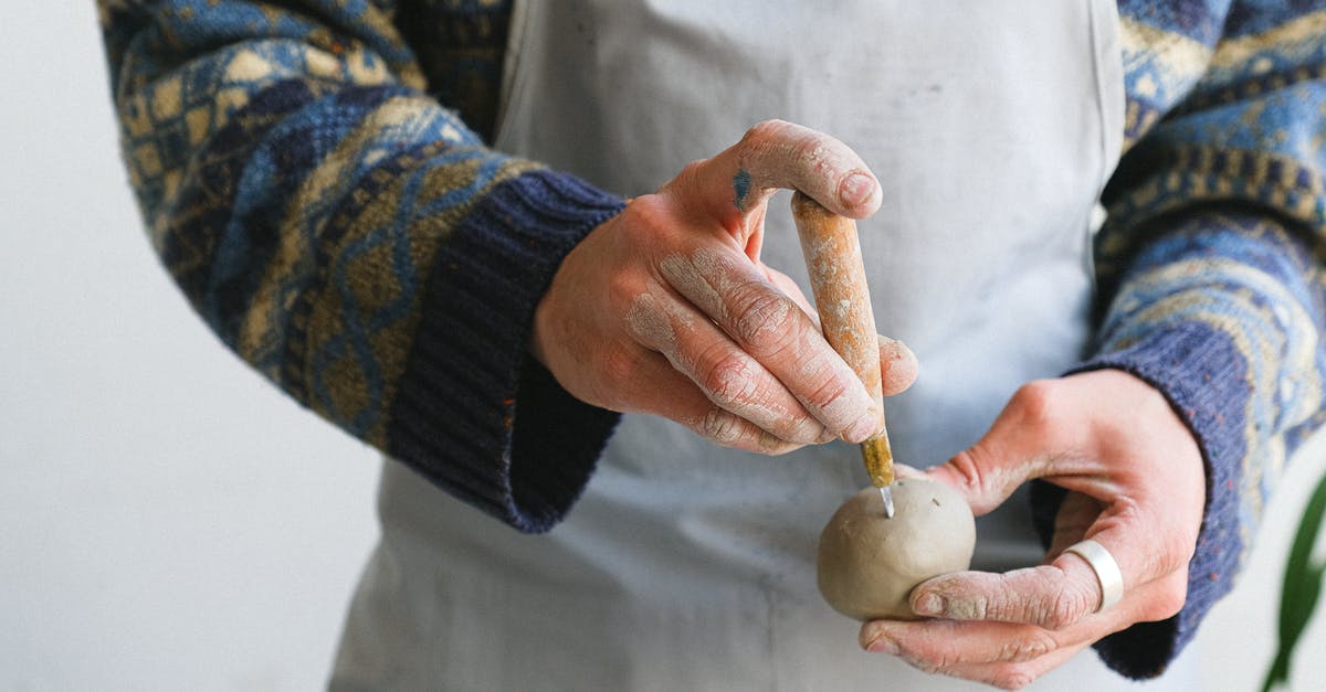 Can bad honing technique spoil a knife? - Crop man with tool and clay ball