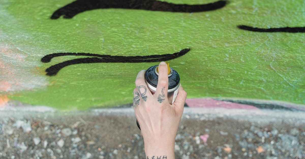 Can bright green avocados be ripe? - Unrecognizable artist painting graffiti on wall
