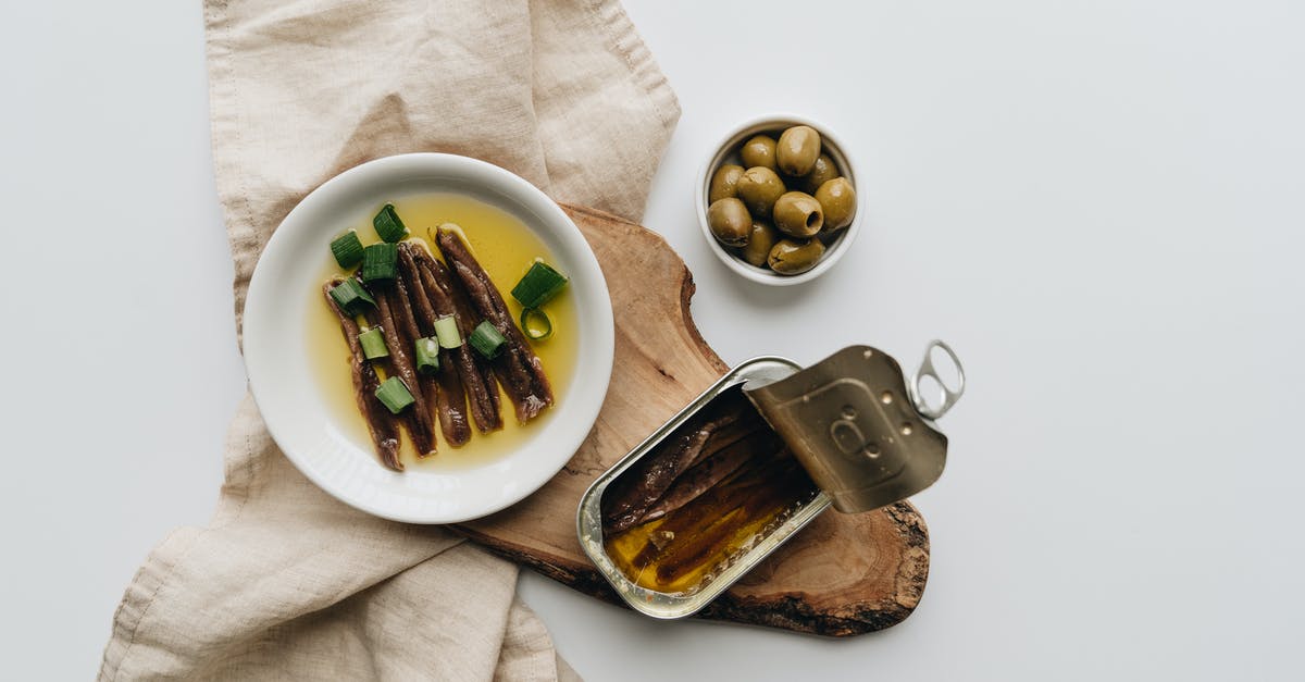 Can I bake in a convection microwave? - Close-Up Shot of a Can of Anchovies beside Olives