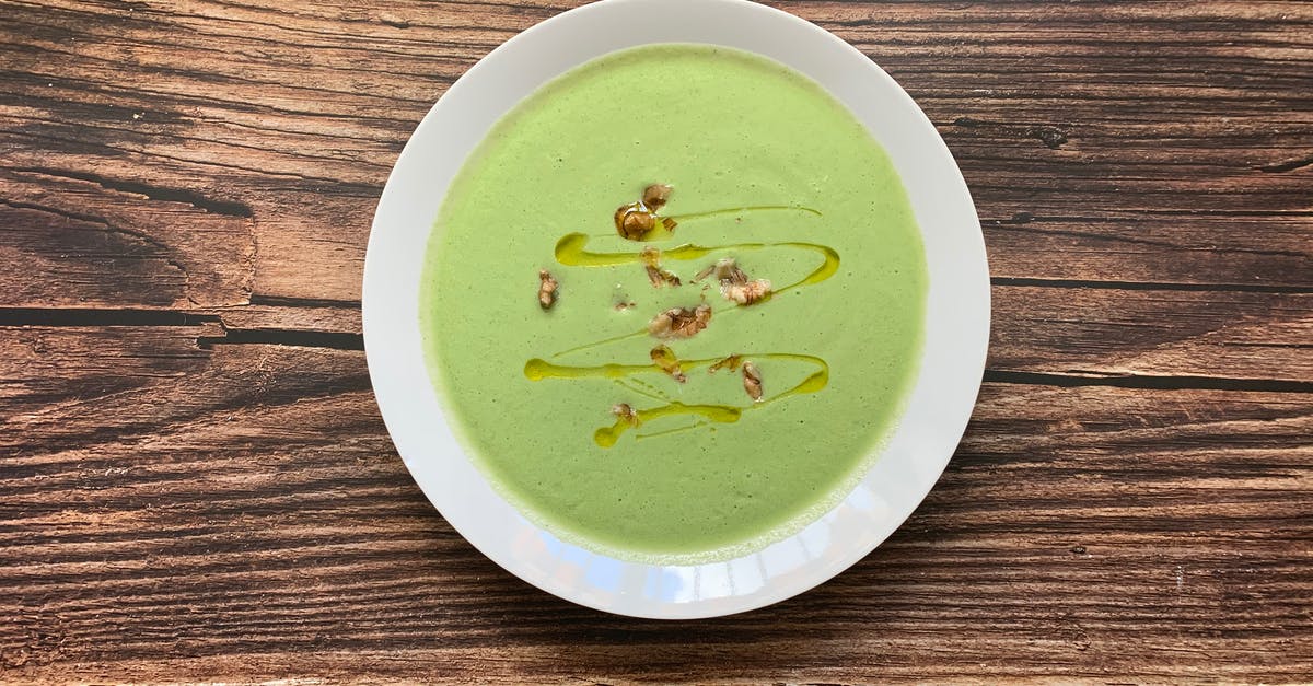 Can I cook with the olive oil from canned sardines? - Delicious broccoli cream soup served in bowl