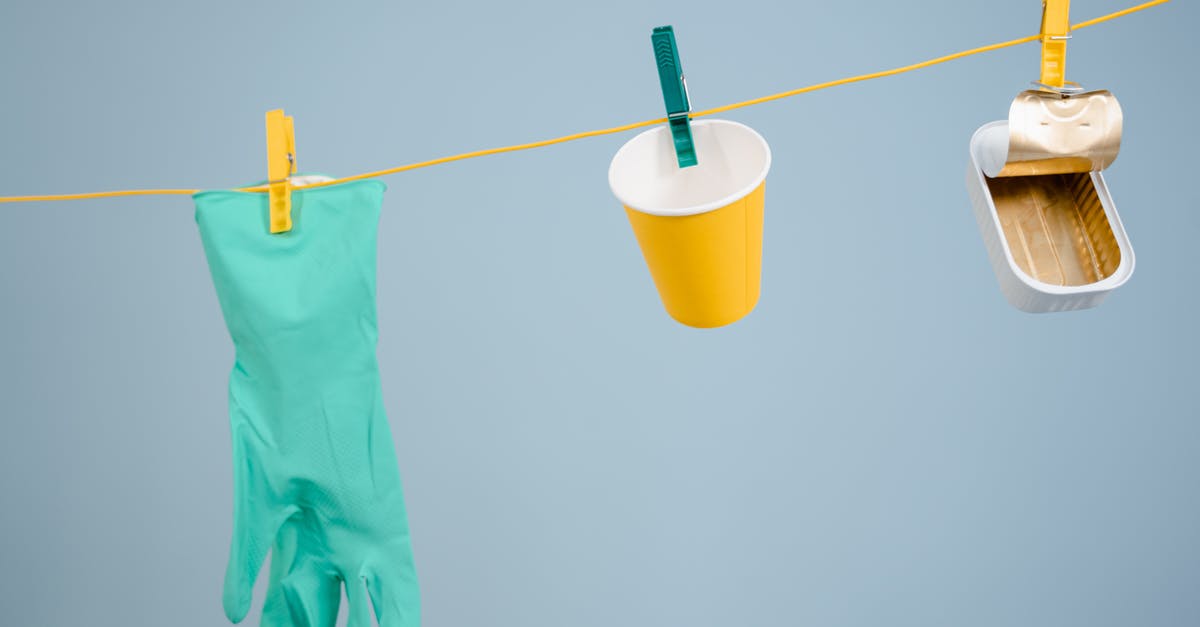 Can I make my own chestnut puree? - Teal Rubber Gloves Hanging Beside Yellow Cup and Can