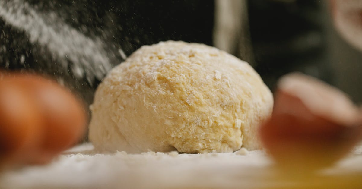 can I make my own powdered gluten - Dough with flour and eggshell in kitchen