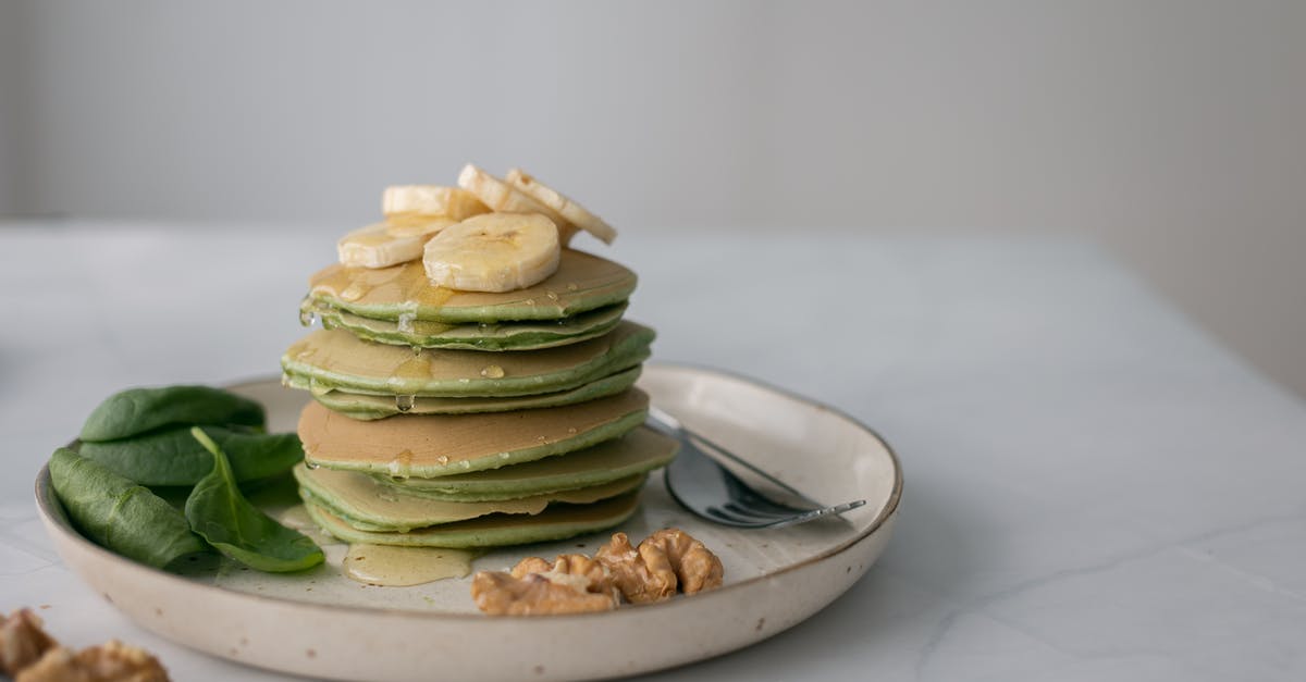 Can I replace sugar with cane syrup in sourdough recipe - Gentle pancakes with syrup and fresh banana on top