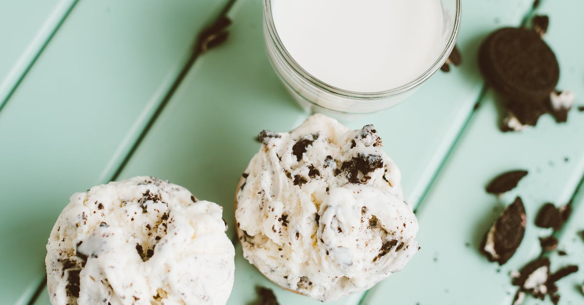 Can I substitute condensed milk for evaporated milk in icing? - Ice Creams with Glass of Milk and Cookies