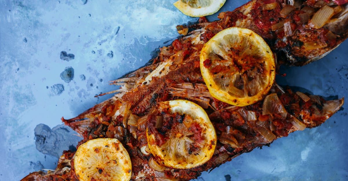 Can one preserve cooked fish with salt? - Grilled Fish with Sliced Lemon on Blue Surface