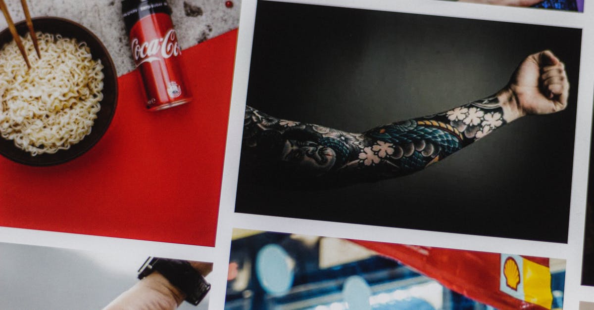 Can one tell the different sources of dashi by taste? - Assorted photos representing Asian food with can of refreshing drink against arm with ornamental tattoo