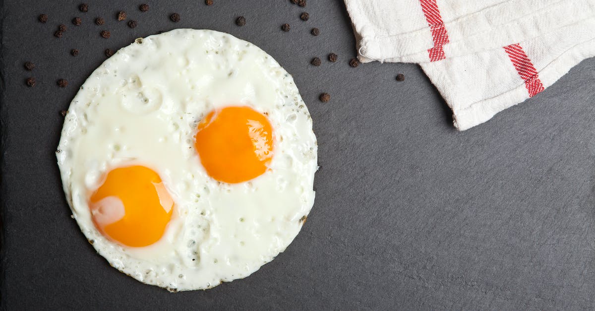 Can one use cooked egg to make fried eggs (sunny side up)? [duplicate] - 
A Close-Up Shot of a Sunny Side Up Egg with Two Egg Yolks