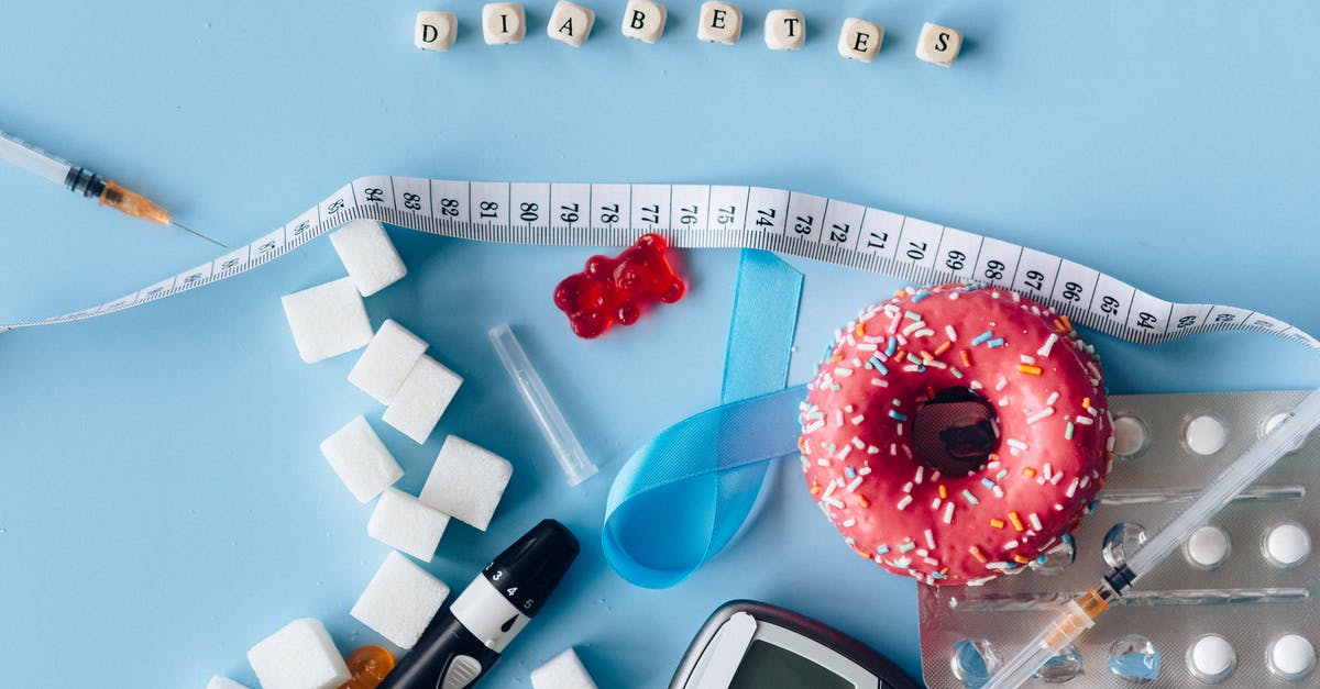 Can refractometers measure a banana's glucose content? - Blood Sugar Meter and Sweets on the Blue Background