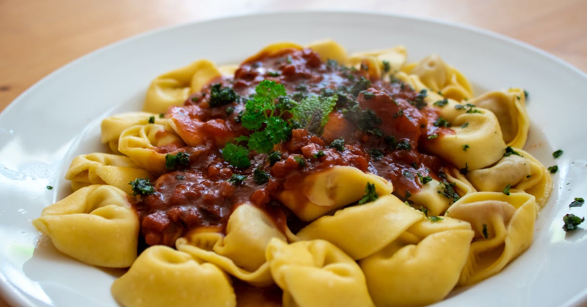 Can water in which pasta was cooked be used to make gravy? - Close-Up Photo of Tortellini