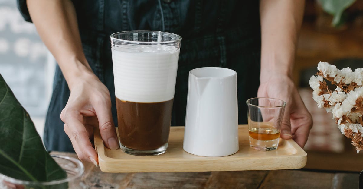 Can you add alcohol to chocolate being tempered? - Crop faceless woman serving cold coffee with cognac