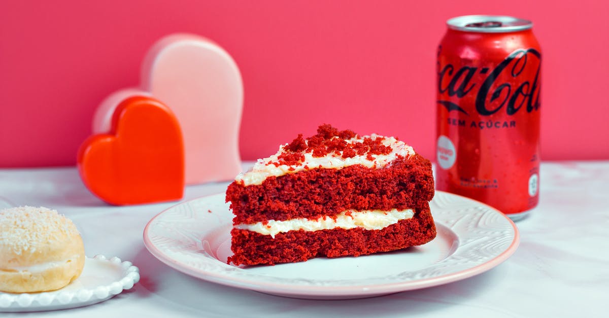 Can you cover an angel food cake with fondant? - A Slice of Cake on a Ceramic Plate and a Can of Coke