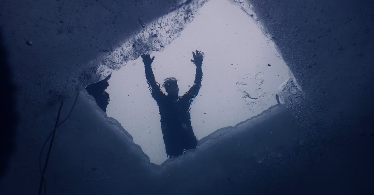 Can you deep fry a frozen egg? Is it advisable? - Unrecognizable diver swimming under frozen water of sea