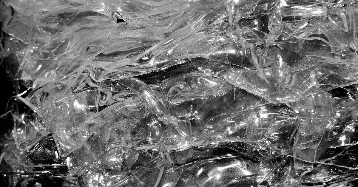 Can you freeze a plastic mixer bowl? - From above of transparent clear shiny crystal plastic shapeless texture for abstract background