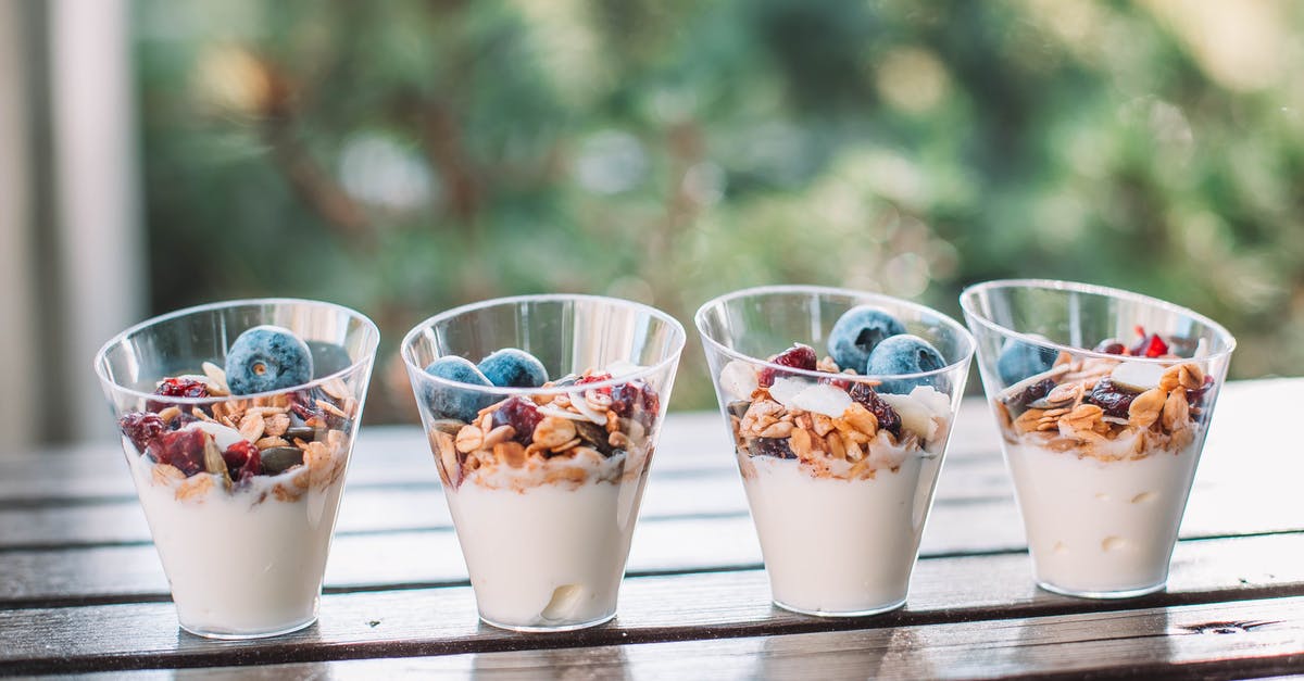 Can you freeze yogurt - Creamy Grains With Blueberries in Clear Cups