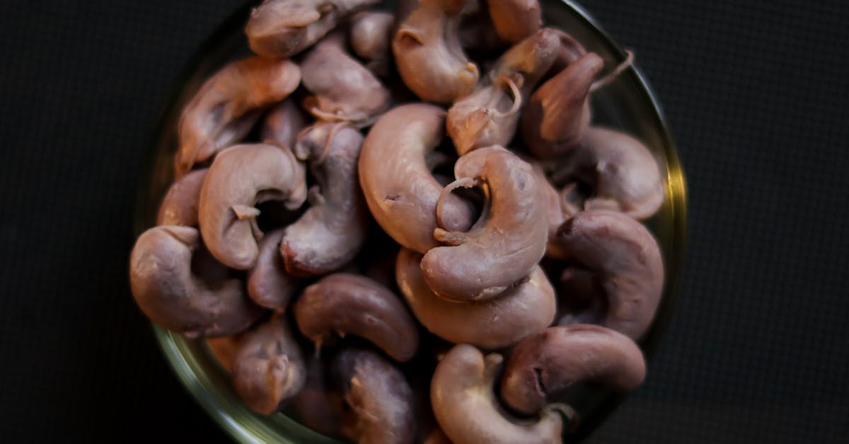 Cashew flour in Kaju Katli - Brown Mushrooms on Stainless Steel Bowl