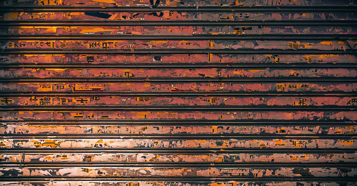 cast iron pan rusting on bottom surface - Dirty Roll Up Door