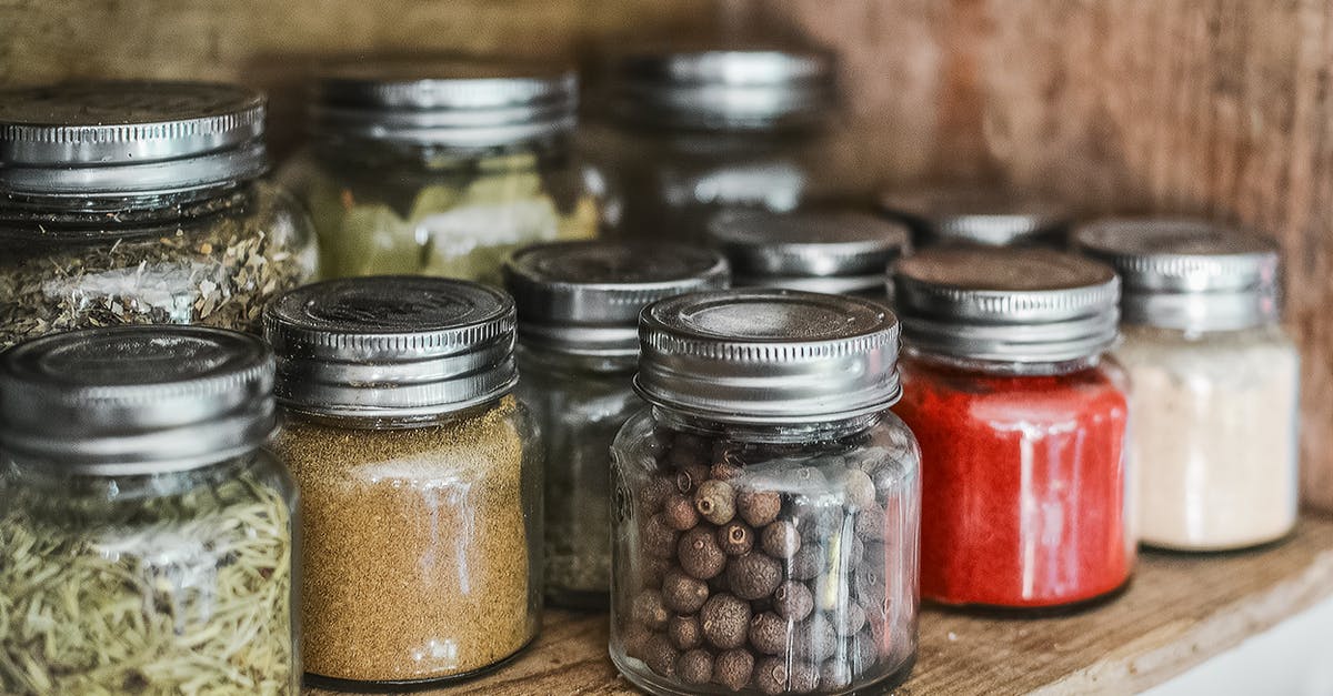 Change of volume mixing dry & wet ingredients - Spice Bottles on Shelf