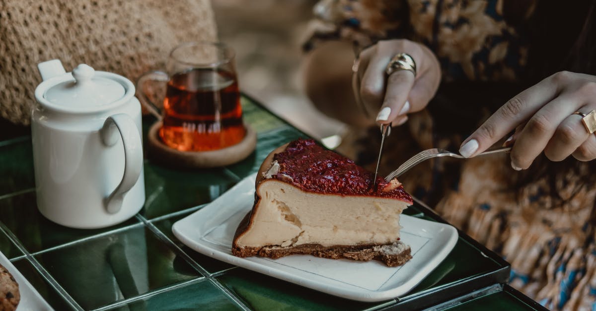 Cheesecake in rectangular pan - Woman Slicing Cheesecake on Plate 