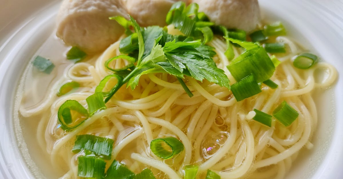 Chicken and Dumplings soaked up all the broth - Close-Up Photo of Noodle Soup