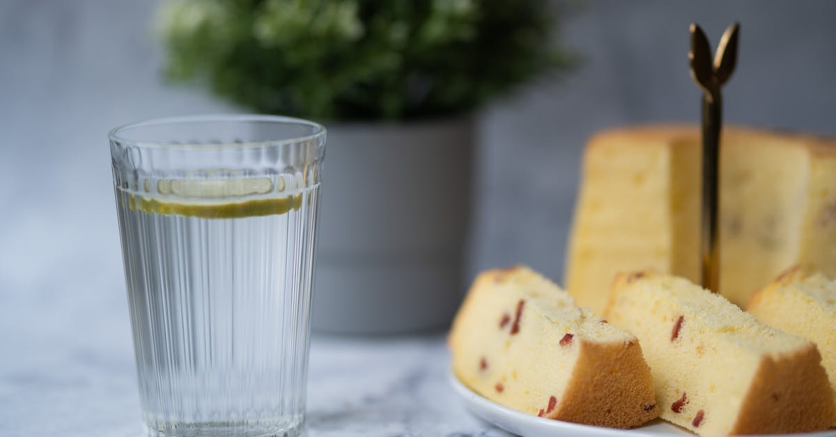 Chiffon cake constantly has an unfilled bottom - Clear Drinking Glass Filled With Liquid