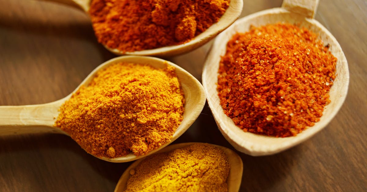 Chili powder substitutions - Four Assorted Spices On Wooden Spoons