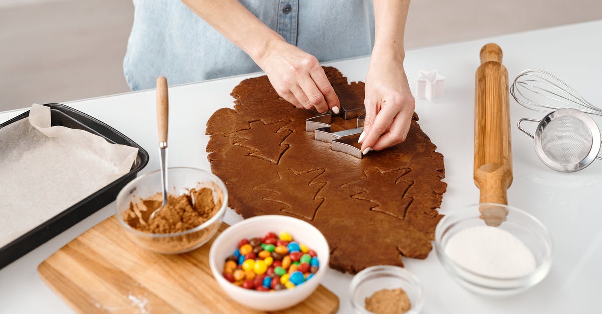 Chocolate molds in shapes of kitchen supplies - Person Using a Cookie Cutter