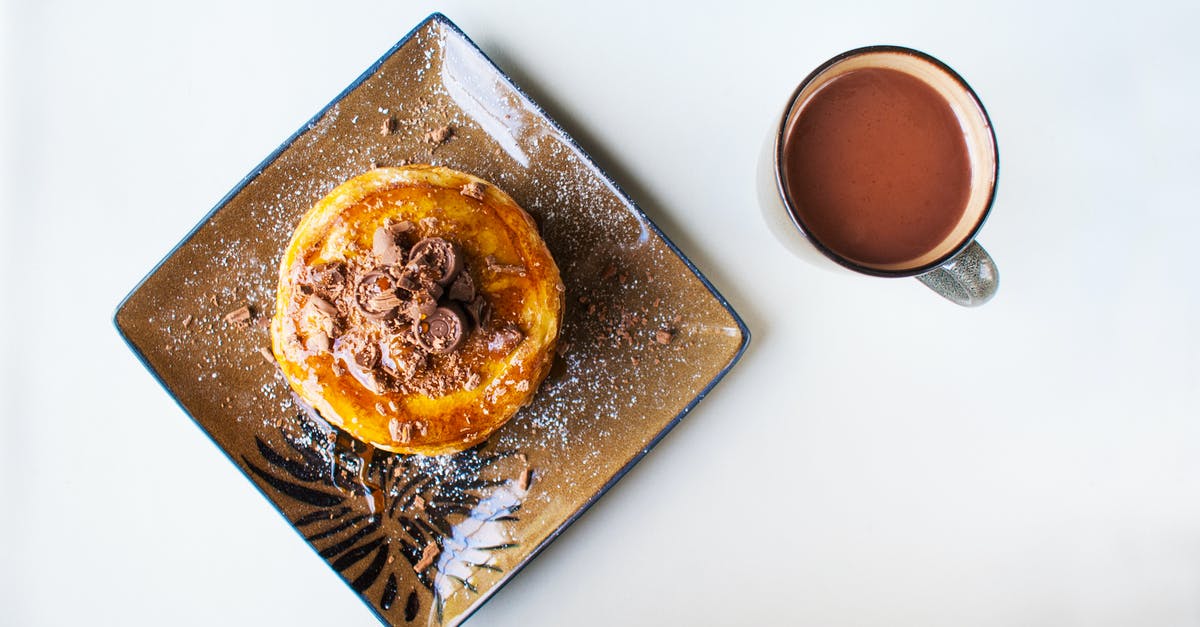 Chocolate pancakes using melted chocolate - Cooked Pancakes on Plate