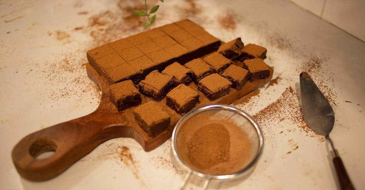 chocolate substitutions in baking brownies from scratch - Chocolate Brownie on Wooden Chopping Board