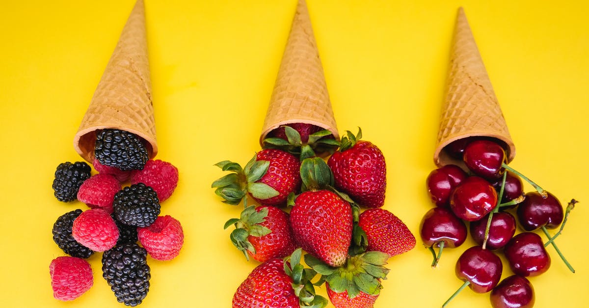 Coating to make waffle cones withstand hot liquid? - Strawberries and Brown Cone With Brown Cone