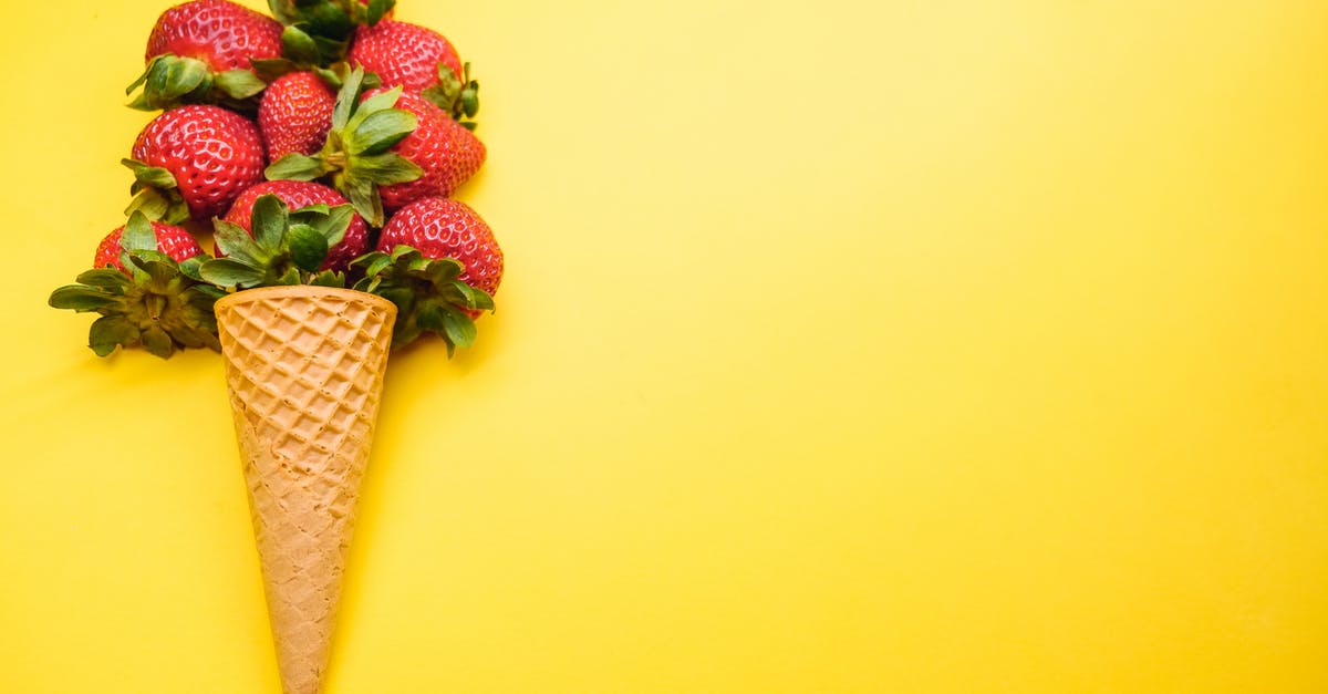 Coating to make waffle cones withstand hot liquid? - Strawberries and Green and Brown Cone