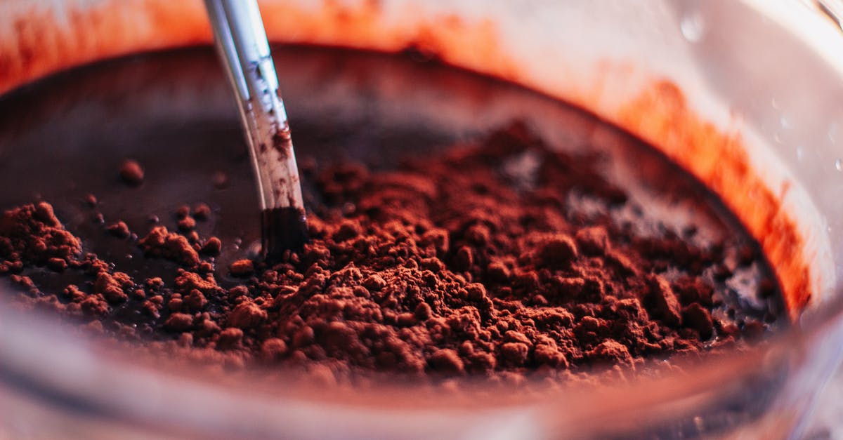 Cocoa powder stays stuck at the bottom of the cup [duplicate] - Brown Liquid in Clear Drinking Glass