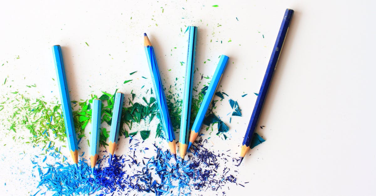 Coloring ham green - Blue and Purple Color Pencils