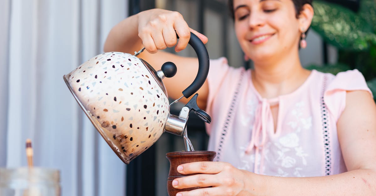 Concentrated Yerba Mate - Woman in Pink and White Floral Shirt Holding Brown Ceramic Mug