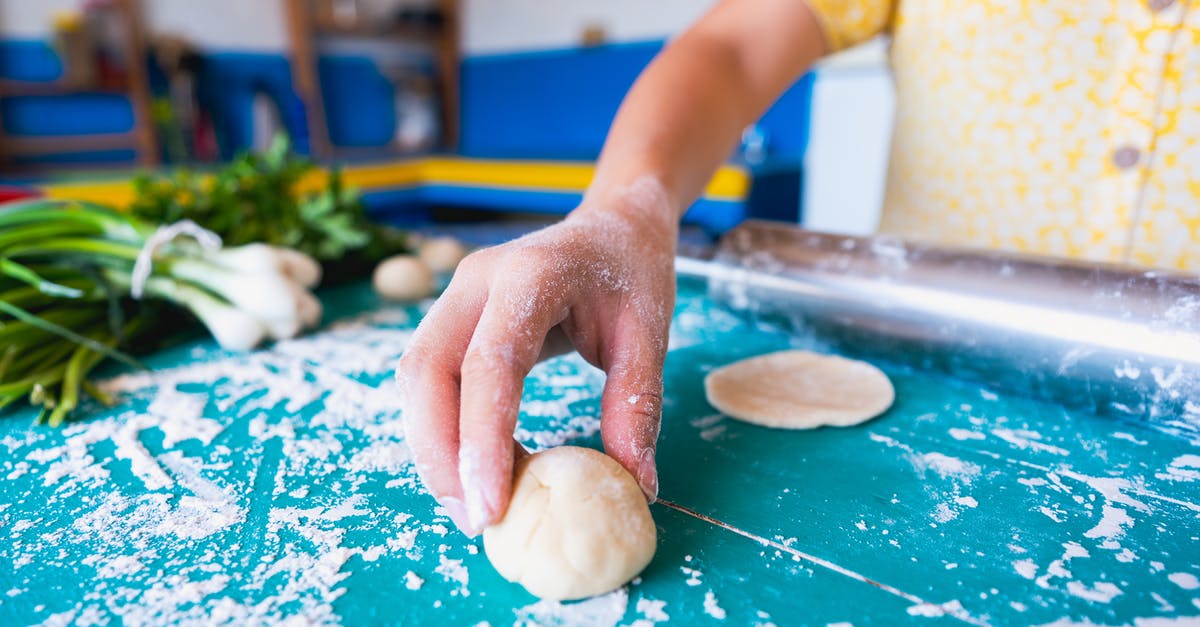 Converting kneading times from machine kneading to hand kneading - A Person Holding a Dough