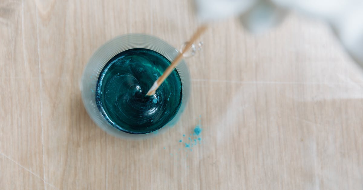 Converting stand mixing time to hand mixing - Close-Up Shot of a Person Mixing a Turquoise Paint