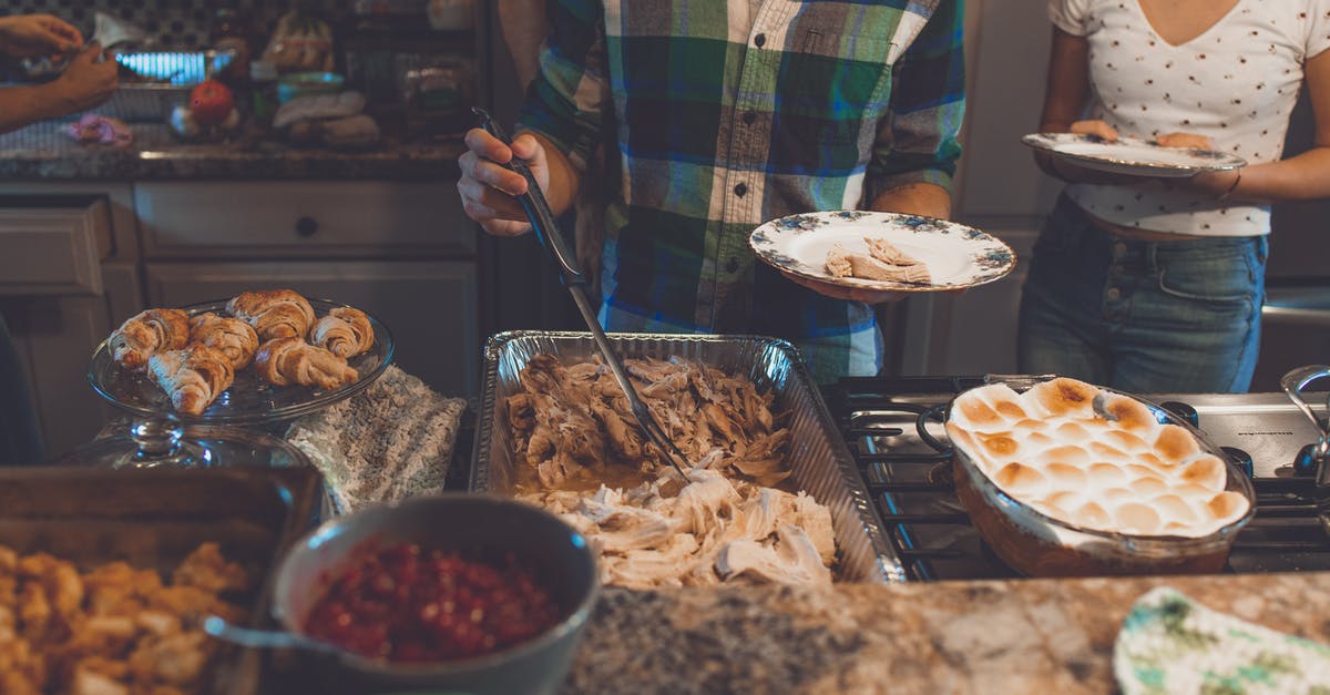 Cooking a Turkey crown - Person Picking Food on Tray