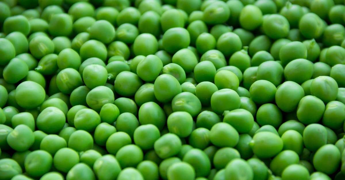 Cooking beans with intact skins - Full Frame Shot of Green Peas