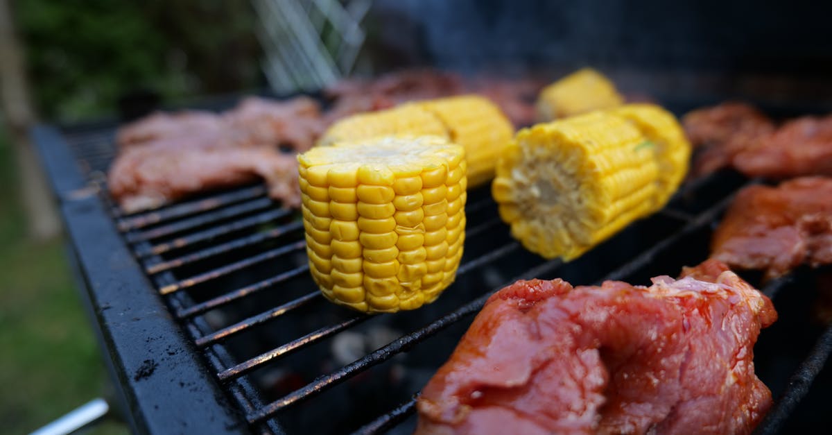 Cooking corned beef brisket for maximum slice-ability - Fresh Beef and Sliced Corn on the Cobs on a Griller