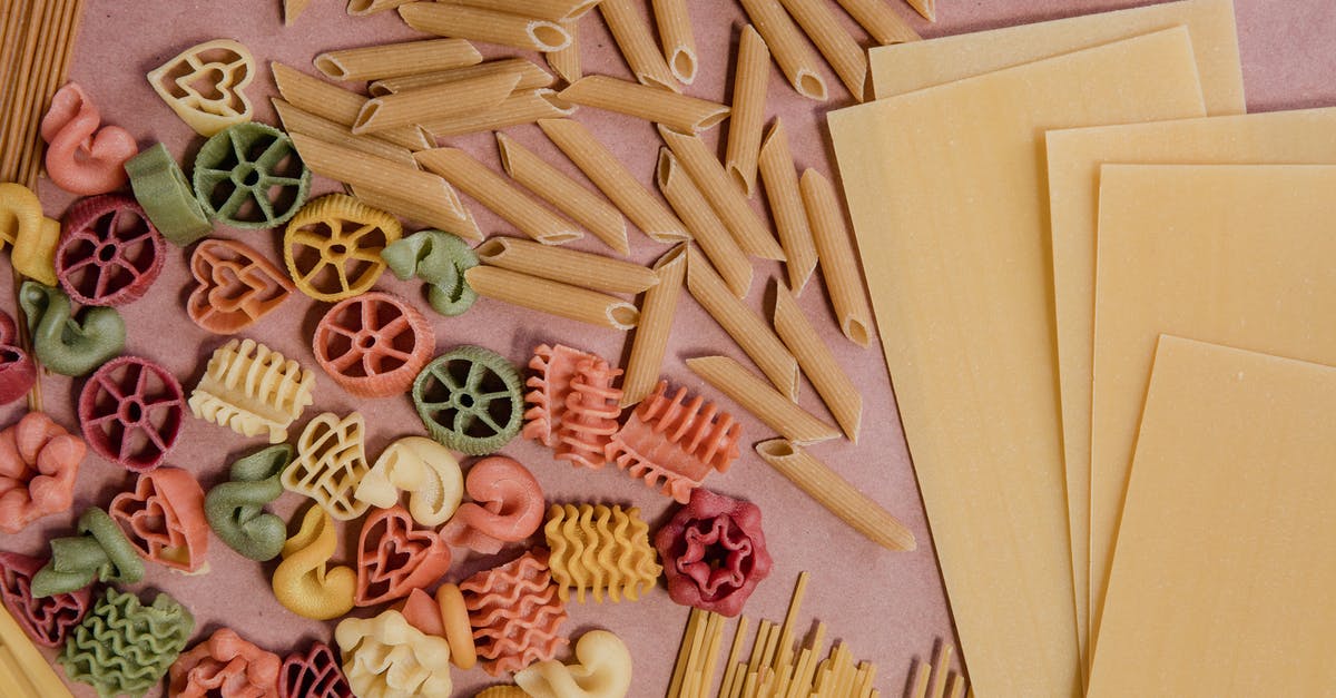 Cooking Dry noodles without them being soggy - Colorful Pasta on Flat Surface