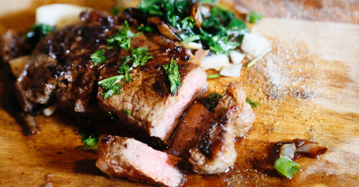 Cooking duck breasts - Grilled Meat With Parsley Toppings on Top