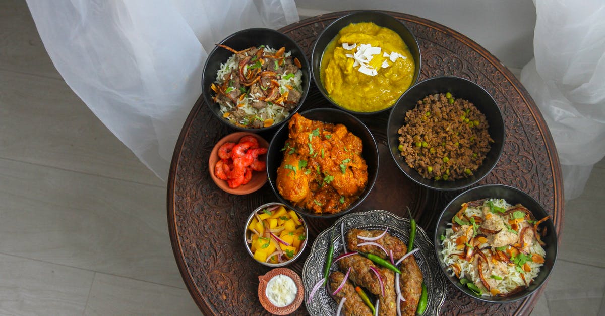 Cooking Indian curry with yogurt - Cooked Food in a Bowl on the Round Table